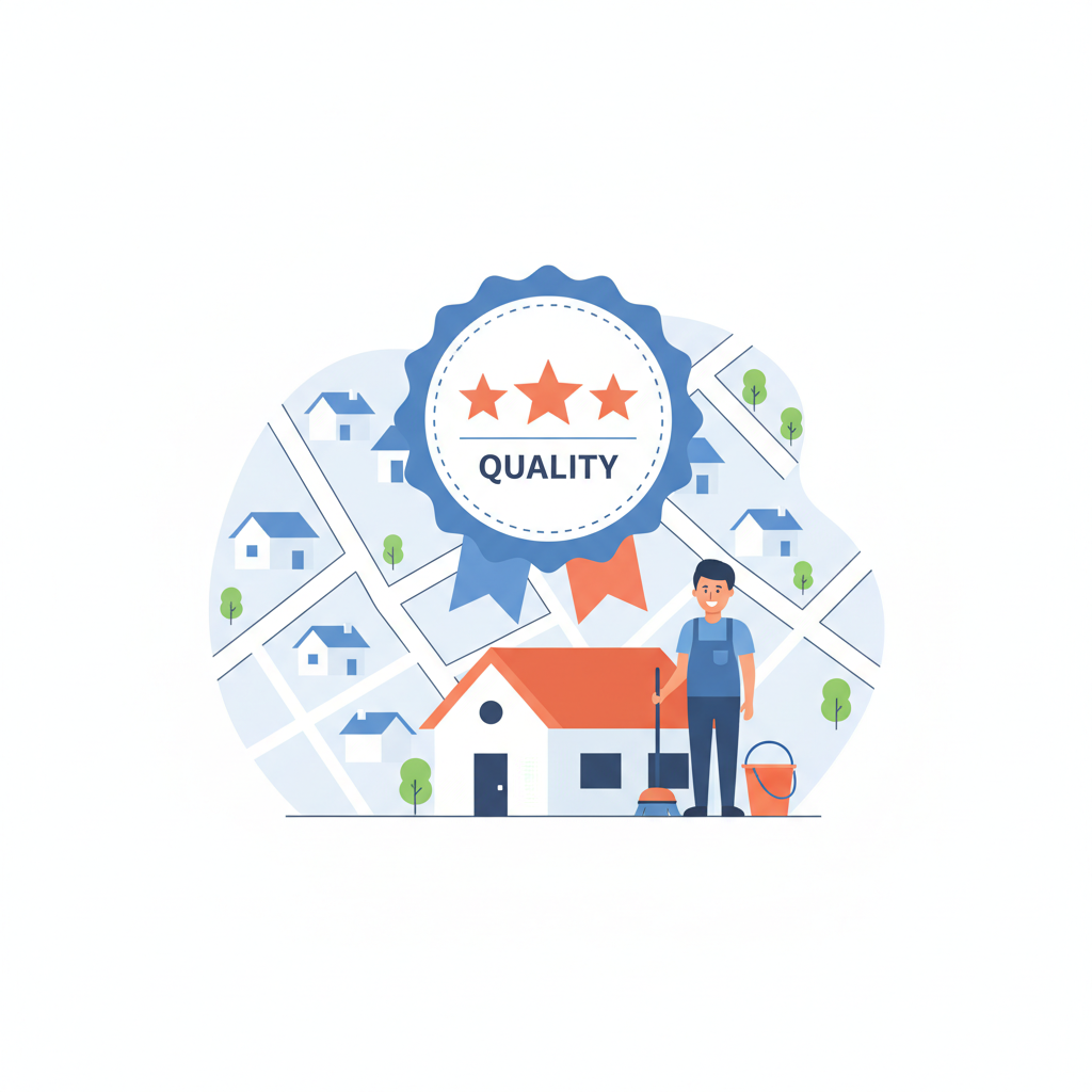 best house cleaning service near me illustration showing a Melbourne cleaning context relevant to the post
