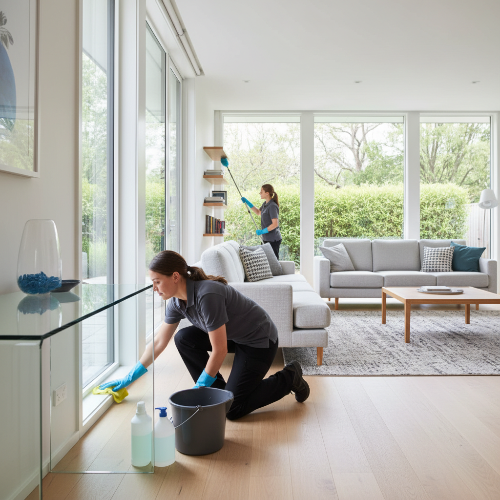 Deep clean house cleaning service in progress in a Melbourne home