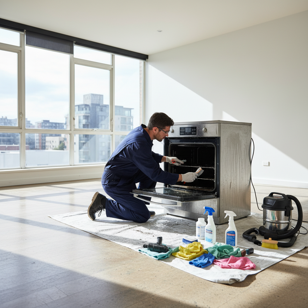 End-of-lease deep clean in an empty Melbourne apartment