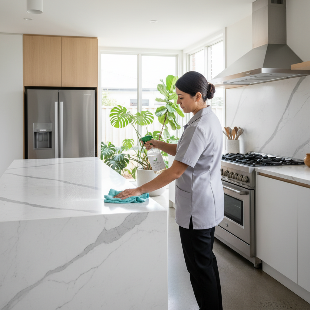 Recurring home cleaning service Melbourne kitchen scene