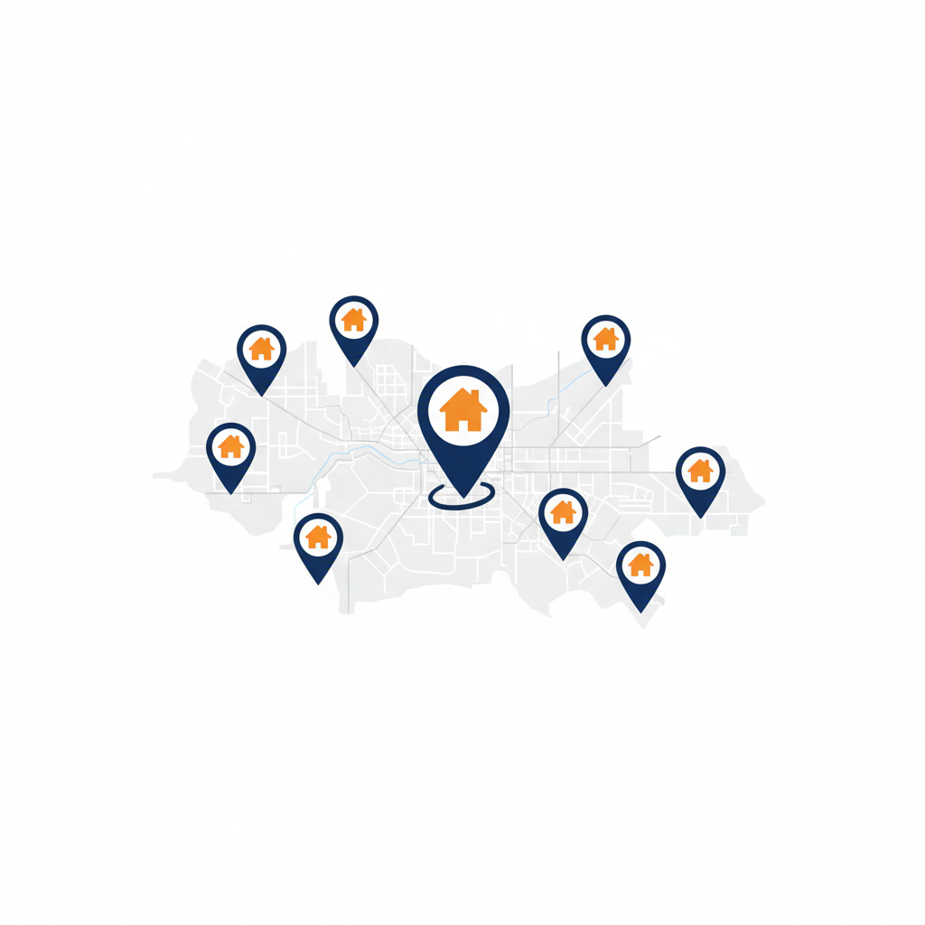 Map of Melbourne suburbs showing local house cleaning service near me coverage area